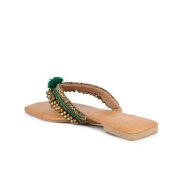 Inc 5 Embellished Open Toe Flats With Ankle Bells image 2