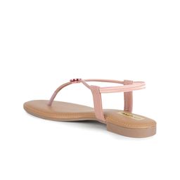 Luxyfeel Embellished T-Strap Flats With Backstrap image 3