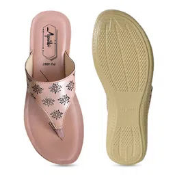Ajanta Textured Open Toe Flats With Laser Cuts image 5