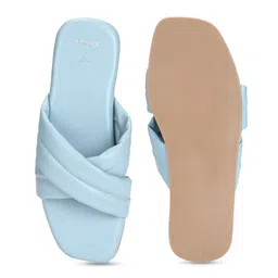 yoho Cross Strap Open Toe Flats image 4