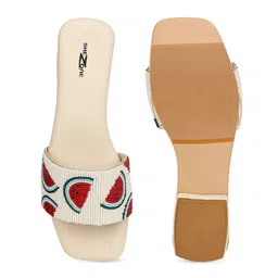 Shezone Embellished Open Toe Flats image 2