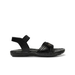 ICONICS Textured Open Toe Flats image 3