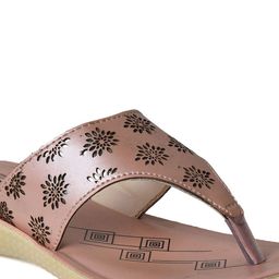 Ajanta Textured Open Toe Flats With Laser Cuts image 3