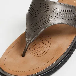 CODE by Lifestyle Open Toe Flats With Laser Cuts image 2