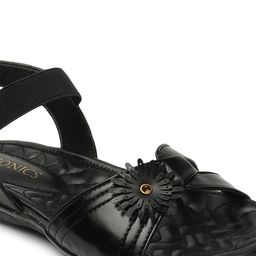ICONICS Textured Open Toe Flats image 2