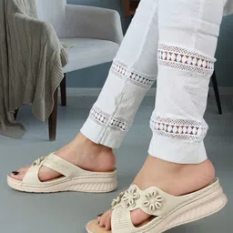 XE Looks Textured Open Toe Flats-33