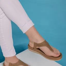 Shezone Women Open Toe Flats-88