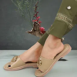 ELLE Embellished Open toe Flats image 2