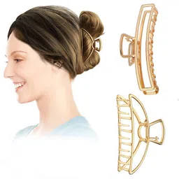 Krelin Women Set Of 2 Gold-Plated Metal Claw Clips-48