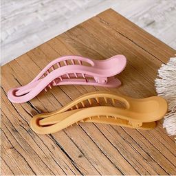 FIMBUL Women Pink & Orange Set of 2 Claw Clip-1