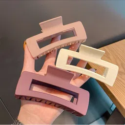 FIMBUL Women Pink & Yellow Set of 3 Claw Clip-21