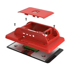 Raspberry Pi 4 Model B Touchscreen 7 inch Display Case -ABS, Red image 3