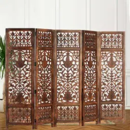 shilpi Wooden Room Speckle Divider In Brown-picture-42