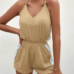 StyleCast Beige Shoulder Straps Playsuit-picture-28