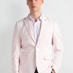 Arrow Slim-Fit Striped Notched Lapel Collar Single-Breasted Formal Blazer-picture-57