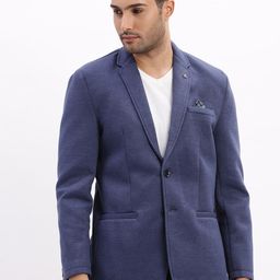 SHOWOFF Notched Lapel Slim Fit Cotton Single Breasted Blazer-picture-38