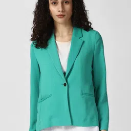 Van Heusen Woman Textured Slim-Fit Single Breasted Blazer-image-44
