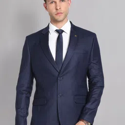 AD By Arvind Notched Lapel Single-Breasted Regular Fit Blazer-image-55
