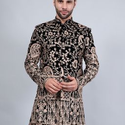 Wintage Embroidered Bandhgala Blazer-image-96