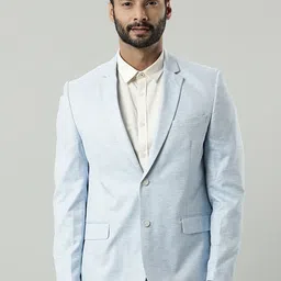 Indian Terrain Notched Lapel Collar Single-Breasted Formal Blazer-picture-35