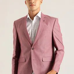 Indian Terrain Single-Breasted Cotton Linen Formal Blazer-image-10