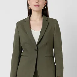 Van Heusen Woman Notched Lapel Collar Single Breasted Formal Blazer-26