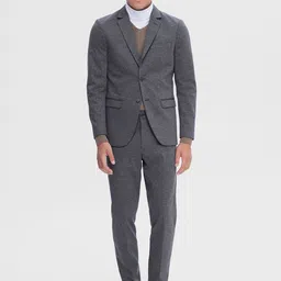 SELECTED Men Self Design Single Breasted Slim Fit Formal Blazer-picture-58