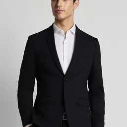 Peter England Elite Single-Breasted Slim-Fit Formal Blazer-image-17