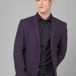 Crimsoune Club Checked Single-Breasted Blazer-image-69