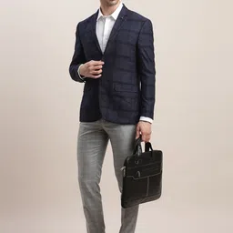 Turtle Checked Notched Lapel Single Breasted Blazer image 4
