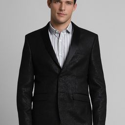 SIMON CARTER LONDON Slim Fit Shawl Collar Single Breasted Ventless Party Blazer-picture-33