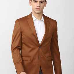 Van Heusen Men Brown Solid Single Breasted Blazer-picture-26