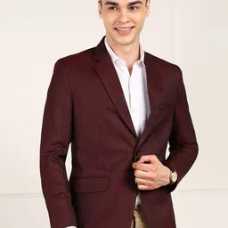 FUBAR Notched Lapel Collar Single-Breasted Slim-Fit Formal Blazer-picture-48