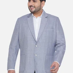 Santonio Plus Size Checked Notched Lapel Collar Single Breasted Blazers-image-85