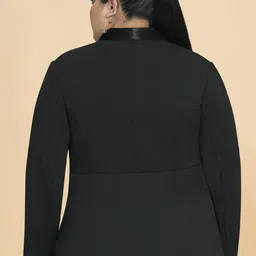 wild U Plus Size Tailored-Fit Open Front Peplum Formal Blazer image 5