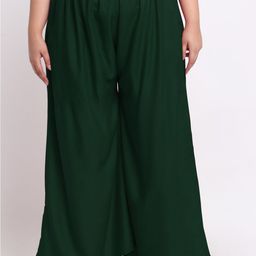 Trend Level Women Mid Rise Flared Palazzos-image-74