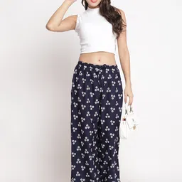 Jinfo Floral Printed Flared Palazzos-picture-33