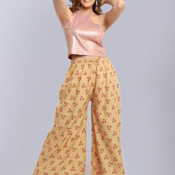 Jinfo Floral Printed Flared Palazzos-picture-36