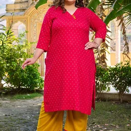 PrettyPlus by Desinoor.com Women Regular Kurta with Trousers-image-10