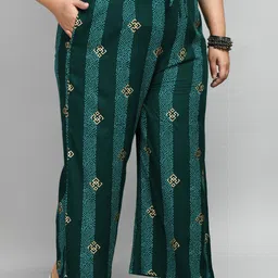 PrettyPlus by Desinoor.com Plus Size Women Printed Palazzos image 2