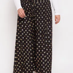 CLORA CREATION PLUS Women Printed Flared Palazzos-14