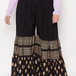 CLORA CREATION PLUS Women Ethnic Motifs Printed Flared Sharara-49