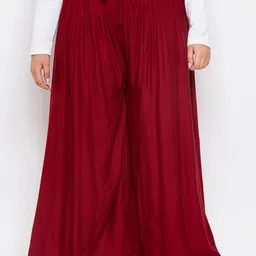 CLORA CREATION PLUS Women Flared Palazzos-image-35