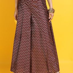 Vishudh Women Charming Maroon Ethnic Motifs Palazzos-25