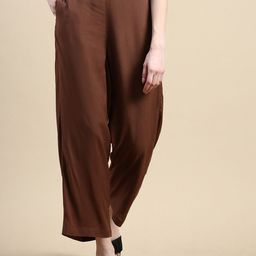 De Moza Women Cotton Wide Leg Palazzos-image-99