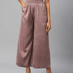 Popnetic Women Mauve Palazzos-picture-51