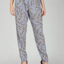 Vastraa Fusion Women Floral Printed Straight Fit Cotton Trousers-image-61