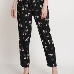 Popwings Women Floral Printed Knitted Palazzos-image-49