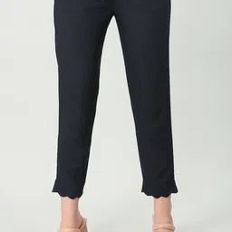 Mustard Women Mid-Rise Pleated Cropped Regular Trouser-image-79