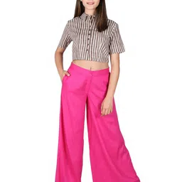 SUTI Women Pink Flared Knitted Palazzos-image-59